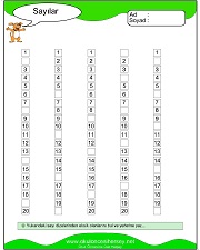 okul öncesi çocuklar için sayı kavramı ile ilgili çalışma sayfaları
